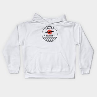 Cedar Island, NC Summertime Vacationing Sunrise Seagull Kids Hoodie